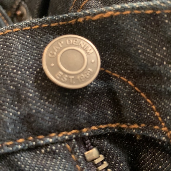 Gap 1969 MEN Jeans Dark Blue Rinse Gap Size 32 Waist 30 Length Straight Leg - Picture 6 of 9